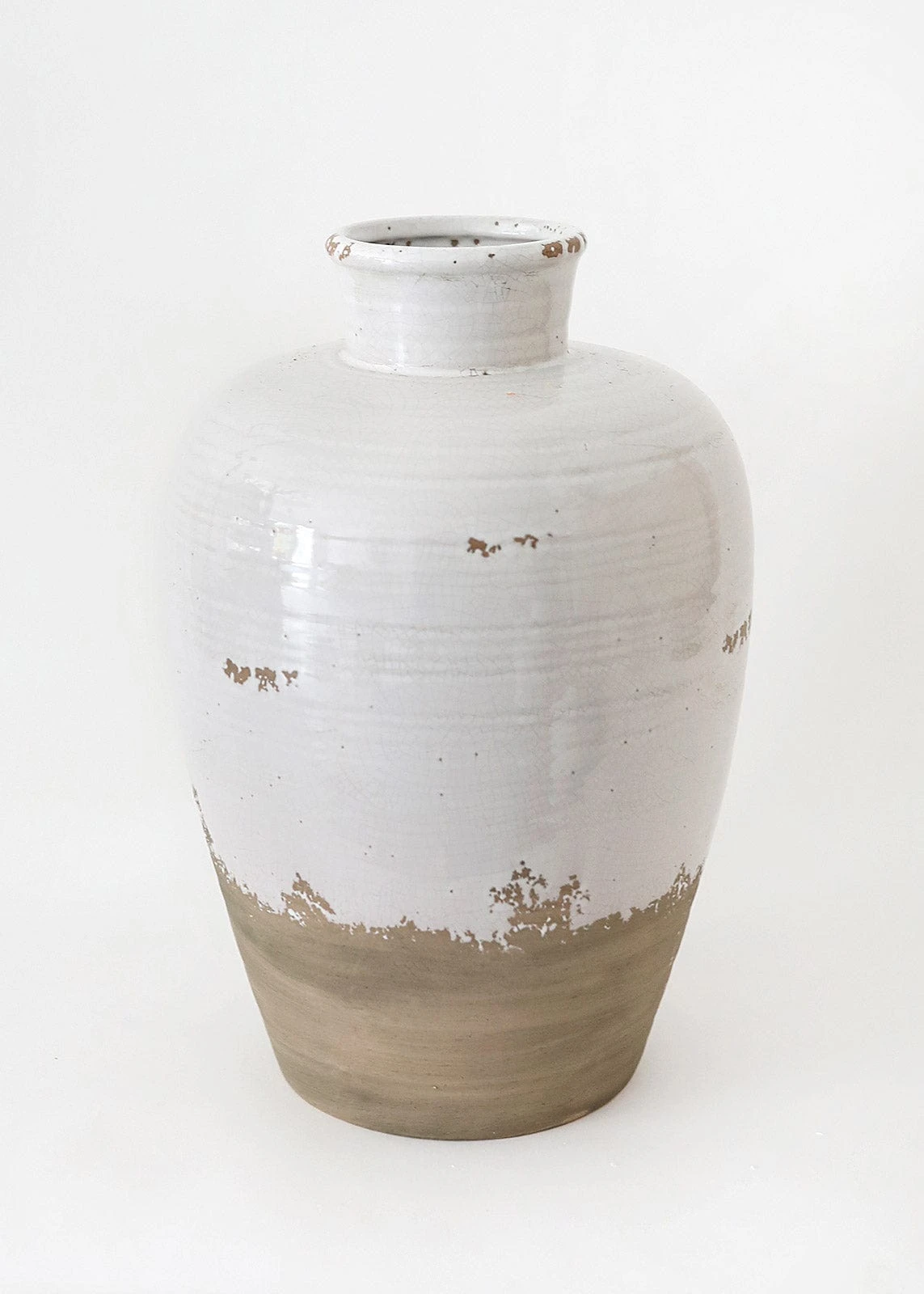 Afloral Distressed Ceramic Large Jug Vase - 14.75" 1 Afloral Distressed Ceramic Large Jug Vase - 14.75"