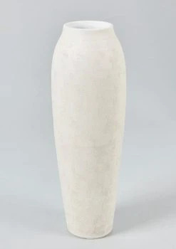 Tall Cream Ceramic Vase - 22.75"