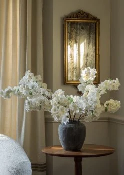 Faux Cherry Blossom In Cream White - 44" -Afloral Sales Store Afloral Fake Cherry Blossoms in Concrete Vase 725dc0f8 0176 414b bc42 182712f4ea47