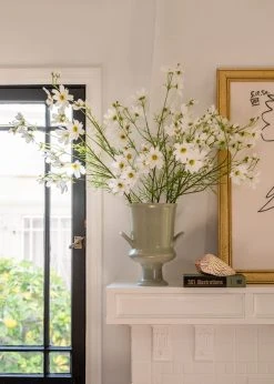 White Artificial Cosmo Daisy Flower - 37" 6 White Artificial Cosmo Daisy Flower - 37" -Afloral Sales Store Afloral Fake Cosmo Flowers scaled