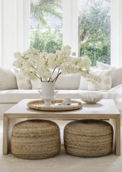 Faux Cherry Blossom In Cream White - 44" -Afloral Sales Store Afloral White Artificial Cherry Blossoms