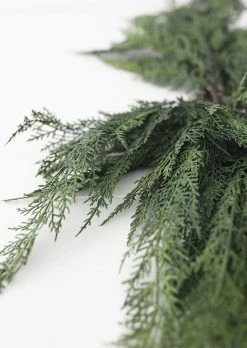 Fake Cedar Mantle Swag Garland - 48" -Afloral Sales Store ArtificialHolidayCedarGreenery