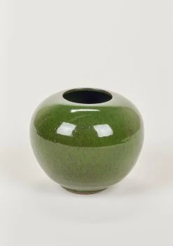 Rose Bowl Vase In Artificial Turf Glaze - 6"