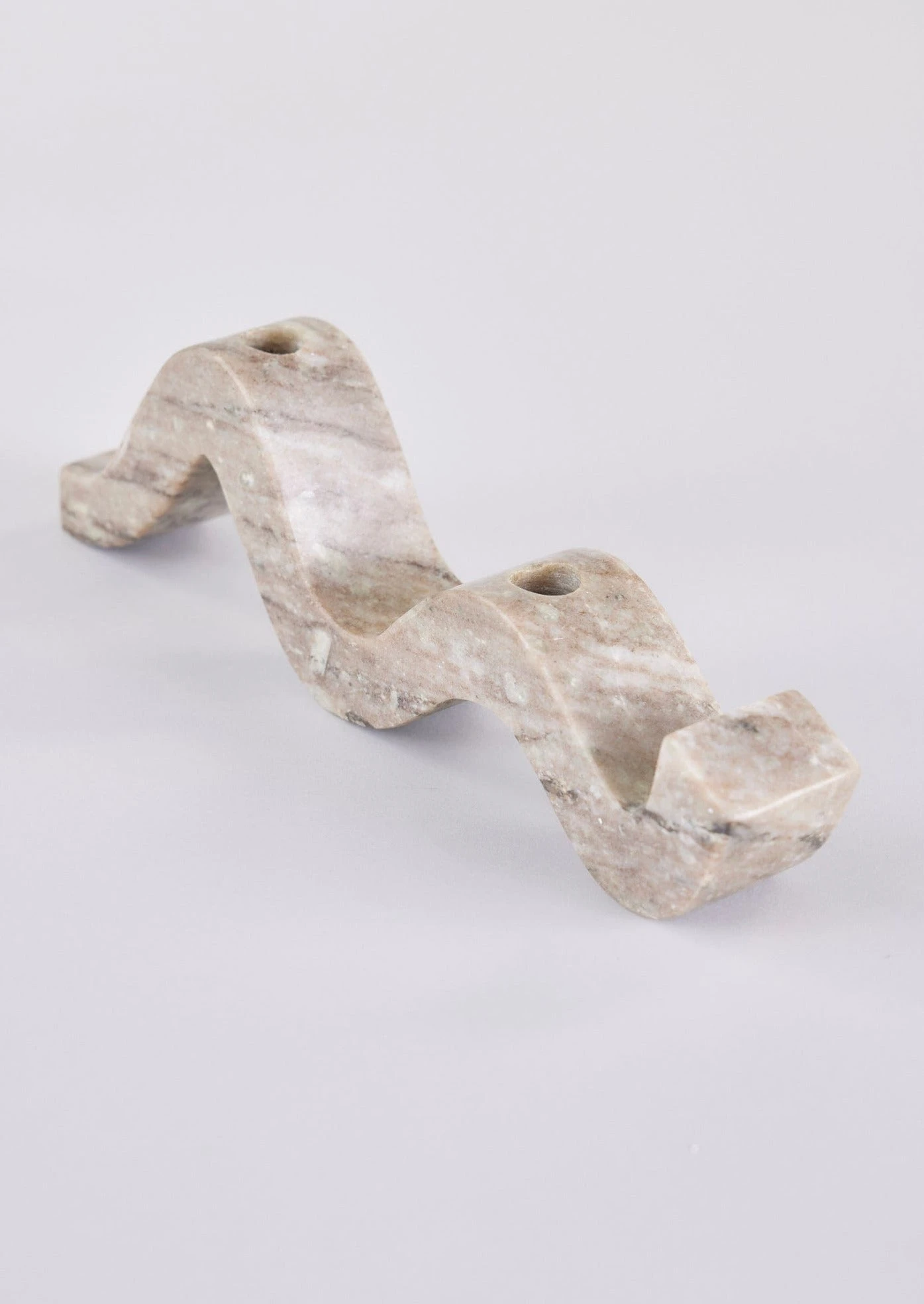 Nordic Marble Taper Candle Holder In Wave Shape - 14.5" 1 Nordic Marble Taper Candle Holder In Wave Shape - 14.5"