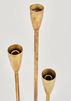 Front Page -Afloral Sales Store Closeup of Taper Candle Holder Set in Antique Gold