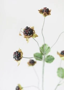 Plum Artificial Wild Raspberry Berries - 27"