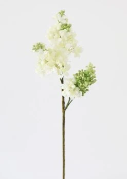 Fake Lilacs Flower In Cream - 25"