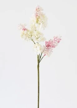 Pink Cream Artificial Lilac Flower - 25"