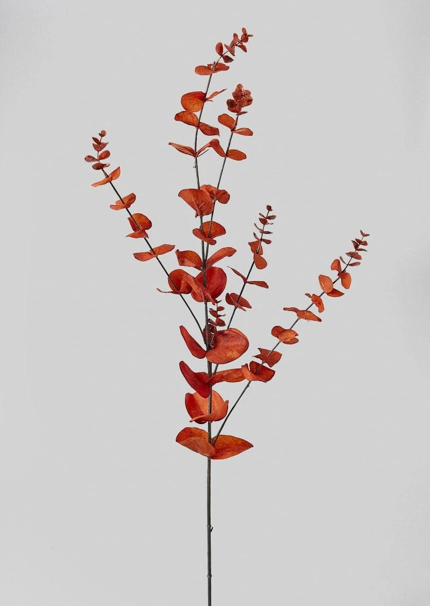 Artificial Burnt Sienna Spiral Eucalyptus Leaf Branch - 33.5" 1 Artificial Burnt Sienna Spiral Eucalyptus Leaf Branch - 33.5"