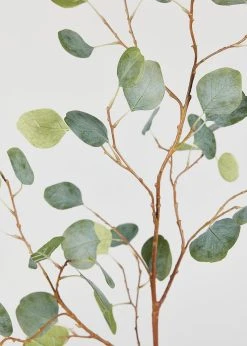 Artificial Silver Dollar Eucalyptus Branch - 44" -Afloral Sales Store Faux Green Silver Dollar Eucalyptus Branch