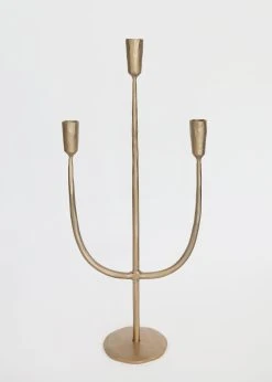 Antique Gold Candelabra Candle Holder - 21.5"