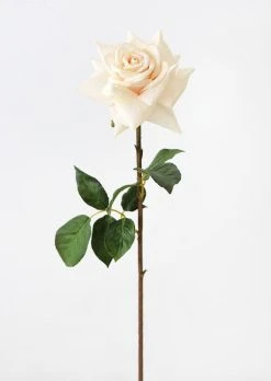 Real Touch Rose In Cream Peach - 20"