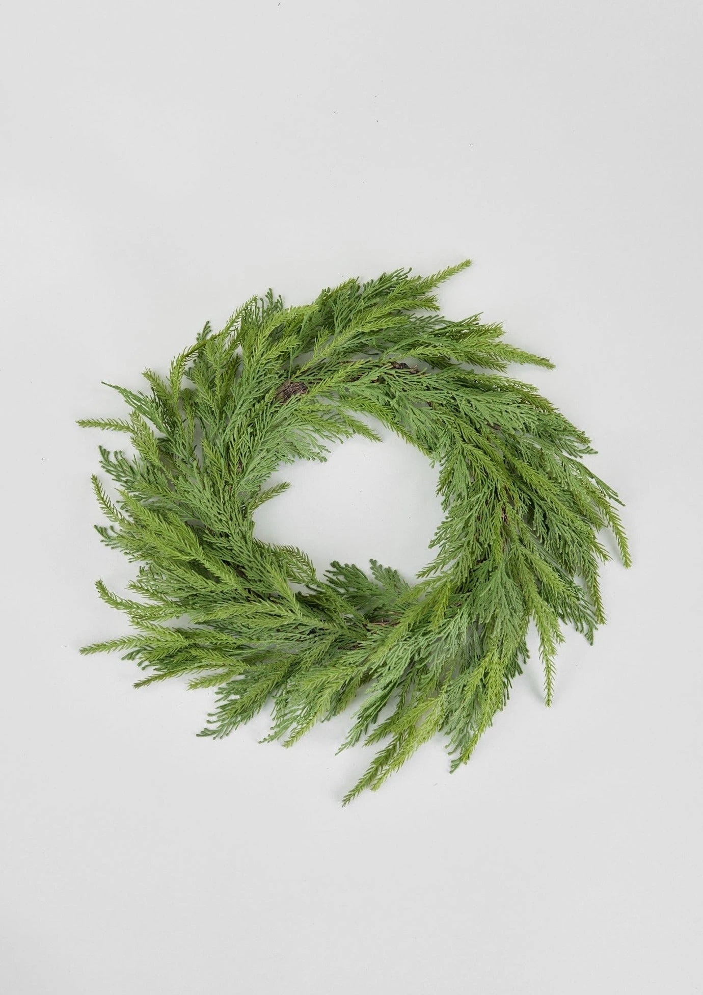 UV Treated Indoor/Outdoor Faux Cedar Wreath - 24" 1 UV Treated Indoor/Outdoor Faux Cedar Wreath - 24"