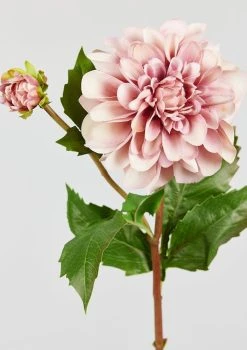 Dusty Mauve Pink Real Touch Dahlia - 25"
