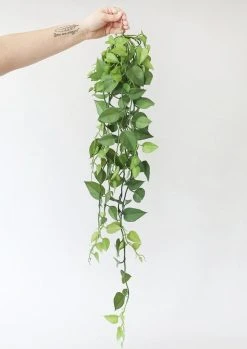 Artificial Plants Hanging Philodendron Bush - 32"