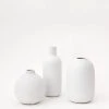 Afloral Set Of 3 Matte Ceramic Bud Vases - 4.25-7"