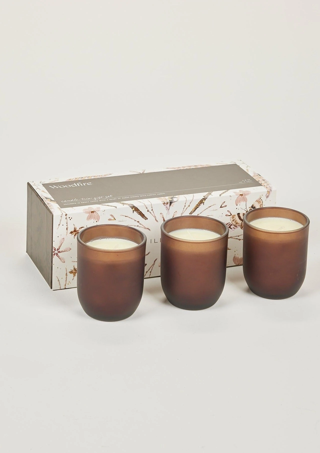 Box Set Of 3 Woodfire Scented Candles 1 Box Set Of 3 Woodfire Scented Candles