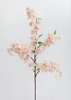 Soft Pink Faux Cherry Blossom Branch - 40"