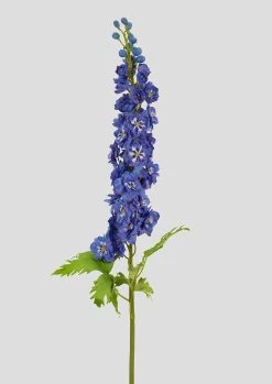 Natural Touch Artificial Delphinium Flower In Cobalt Blue - 47"