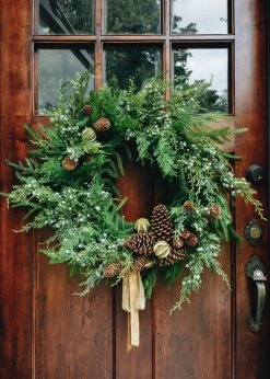 Afloral Real Touch Norfolk Pine Wreath - 24" -Afloral Sales Store francoisnorfolkwreathstyling 1jpg scaled