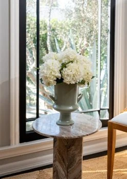 Real Touch Hydrangea In Talc White - 18" -Afloral Sales Store zz katebe Traditional 2023White Hydrangeas Green Urn7 1 scaled